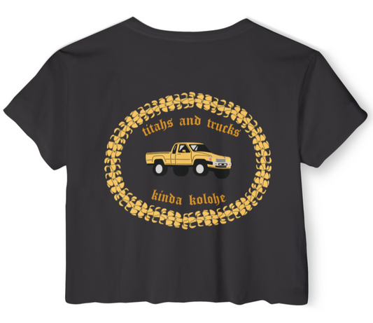 Womens Titahs and Trucks Crop Tee