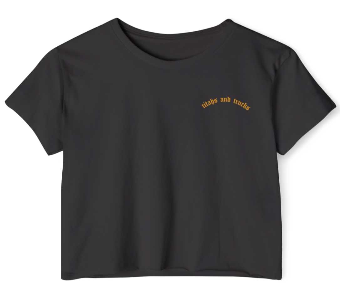 Womens Titahs and Trucks Crop Tee
